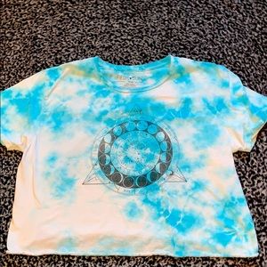 Tie-dye shirt with the moon chart on it